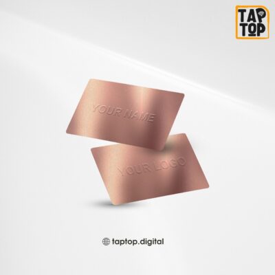 Rose Gold Metal Business Card